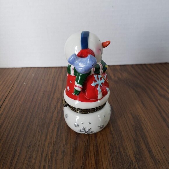 Vintage Snowman Ceramic Mini Candy Container - Minor Repair Needed - Picture 4 of 7